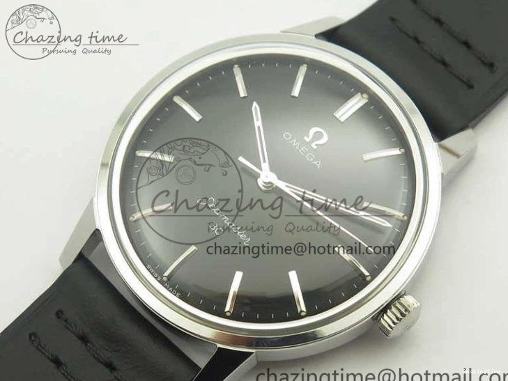 0301 EasyCare Seamaster 30 1962 SS TW Best Edition Black Dial On Leather Strap MIYOTA 8079